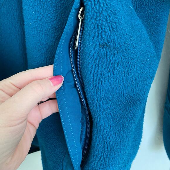 The‎ North Face Full Zip Fleece Jacket with Contrasting Sleeves Large - Picture 9 of 10